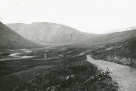 Séð af Fjósaklifi út Svartárdal 1929- Fjósar, Gil, Botnastaðir, Bólstaðarhlíð, Ævarsskarð