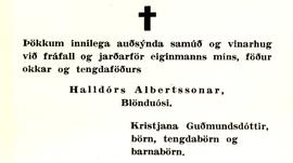 5667-Halldór Albertsson (minningarkort)-