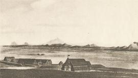 Koparstungur frá Íslandi um1840. Hekla frá Odda