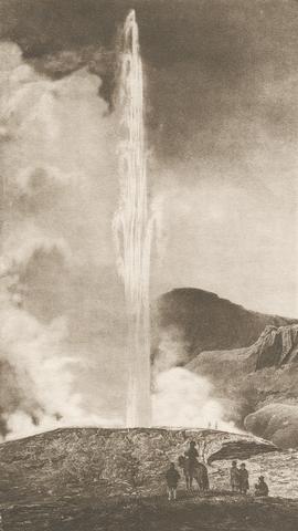 Koparstungur frá Íslandi um1840. Geysir